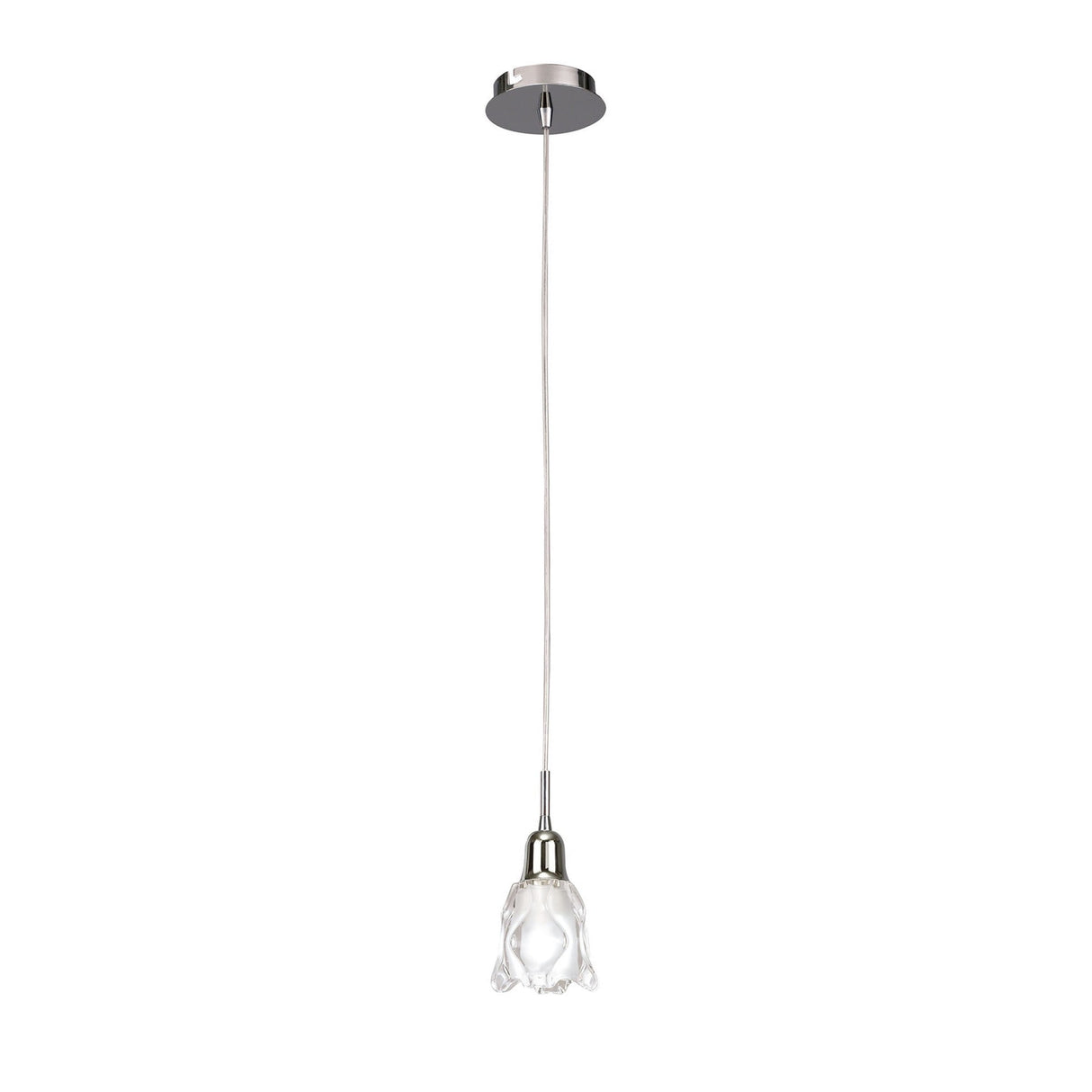 Amel 12cm 1 Light Pendant Light - Polished Chrome