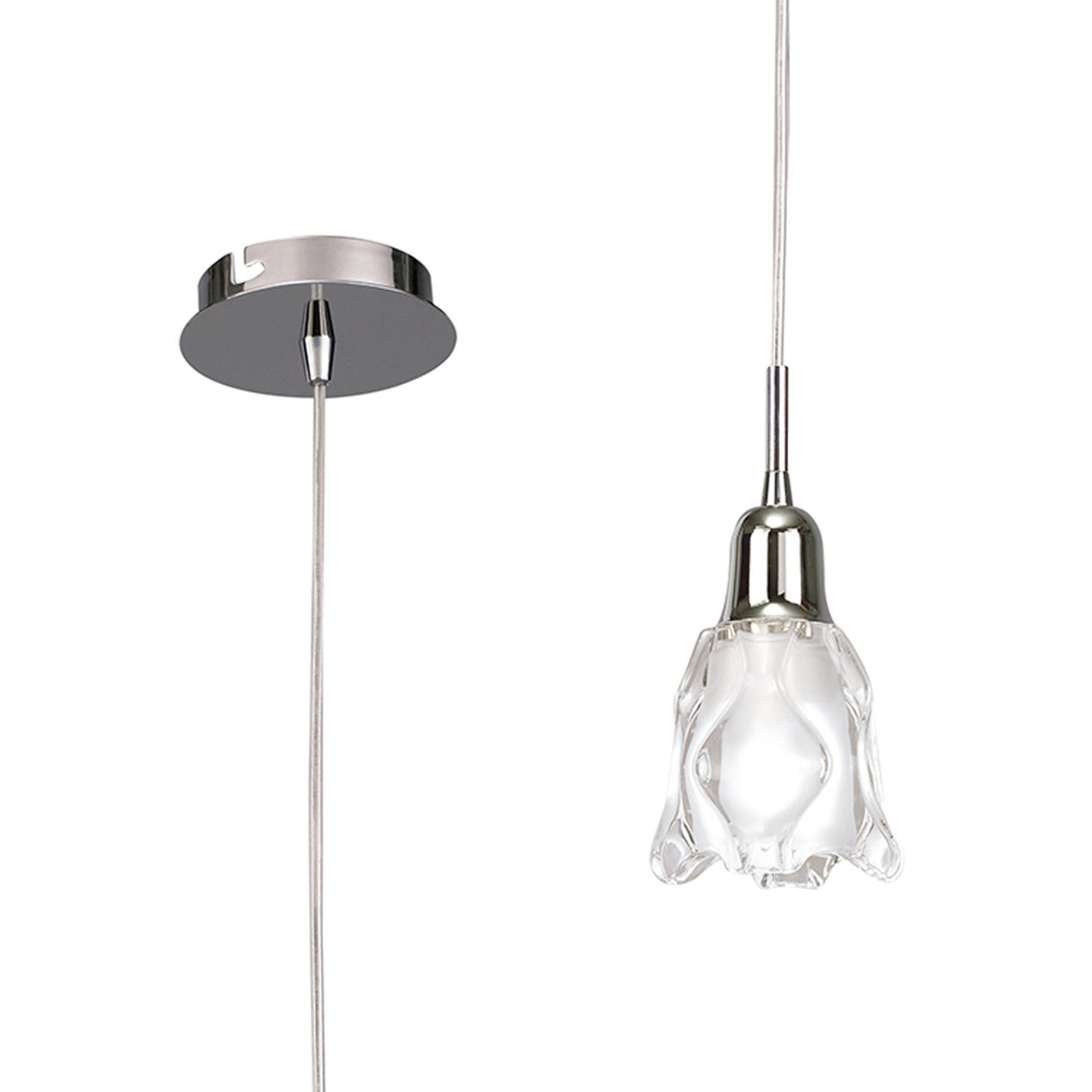 Amel 12cm 1 Light Pendant Light - Polished Chrome