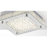 Amelia LED Crystal Flush Ceiling Light 4200K 12W - Polished Chrome