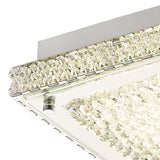 Amelia LED Crystal Flush Ceiling Light 4200K 12W - Polished Chrome