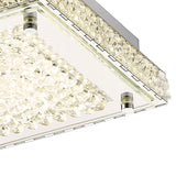 Amelia LED Crystal Flush Ceiling Light 4200K 12W - Polished Chrome