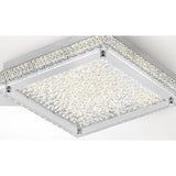 Amelia LED Crystal Flush Ceiling Light 4200K 18W - Polished Chrome