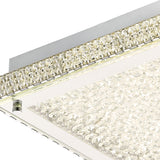 Amelia LED Crystal Flush Ceiling Light 4200K 18W - Polished Chrome