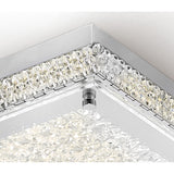 Amelia LED Crystal Flush Ceiling Light 4200K 18W - Polished Chrome