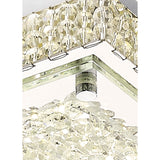 Amelia LED Crystal Flush Ceiling Light 4000K 21W - Polished Chrome