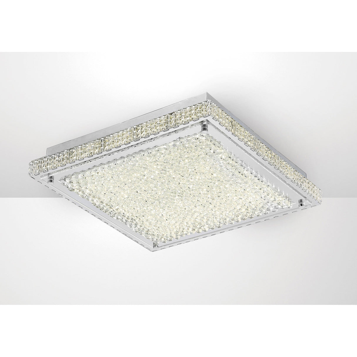 Amelia LED Crystal Flush Ceiling Light 4000K 21W - Polished Chrome