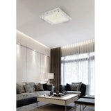 Amelia LED Crystal Flush Ceiling Light 4000K 21W - Polished Chrome