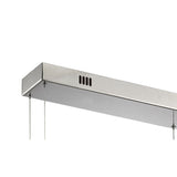 Amelia LED Crystal Linear Suspension Light With Remote - Chrome