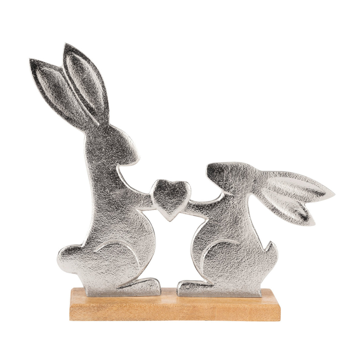 Amoatsy Rabbit Ornament 28.5cm - Silver & Natural