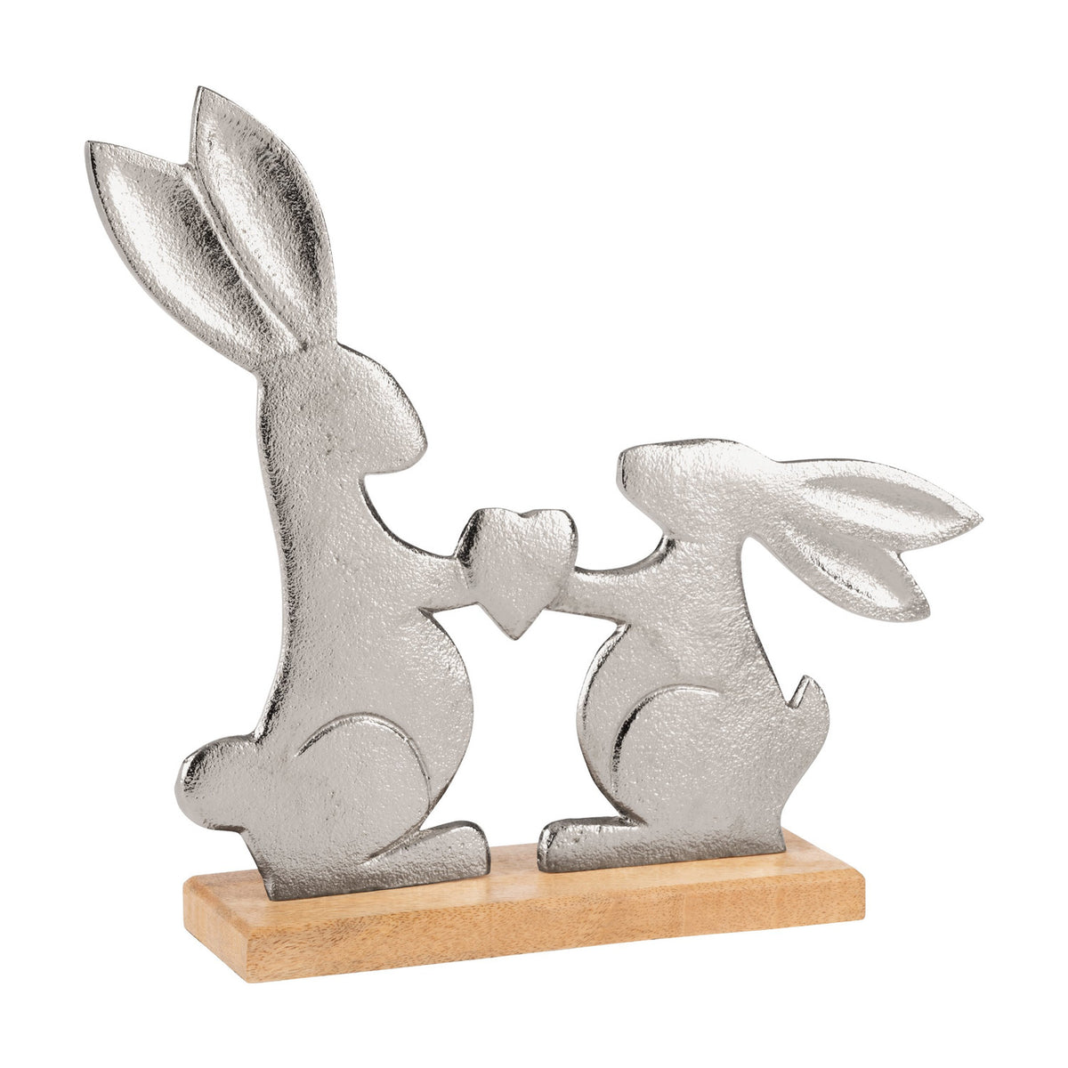 Amoatsy Rabbit Ornament 28.5cm - Silver & Natural