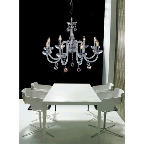 Amora 72cm 8 Light Crystal Chandelier - Polished Chrome