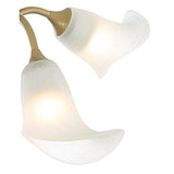 Ancona 4 Light Frosted Glass Semi-Flush Ceiling Light - Satin Gold