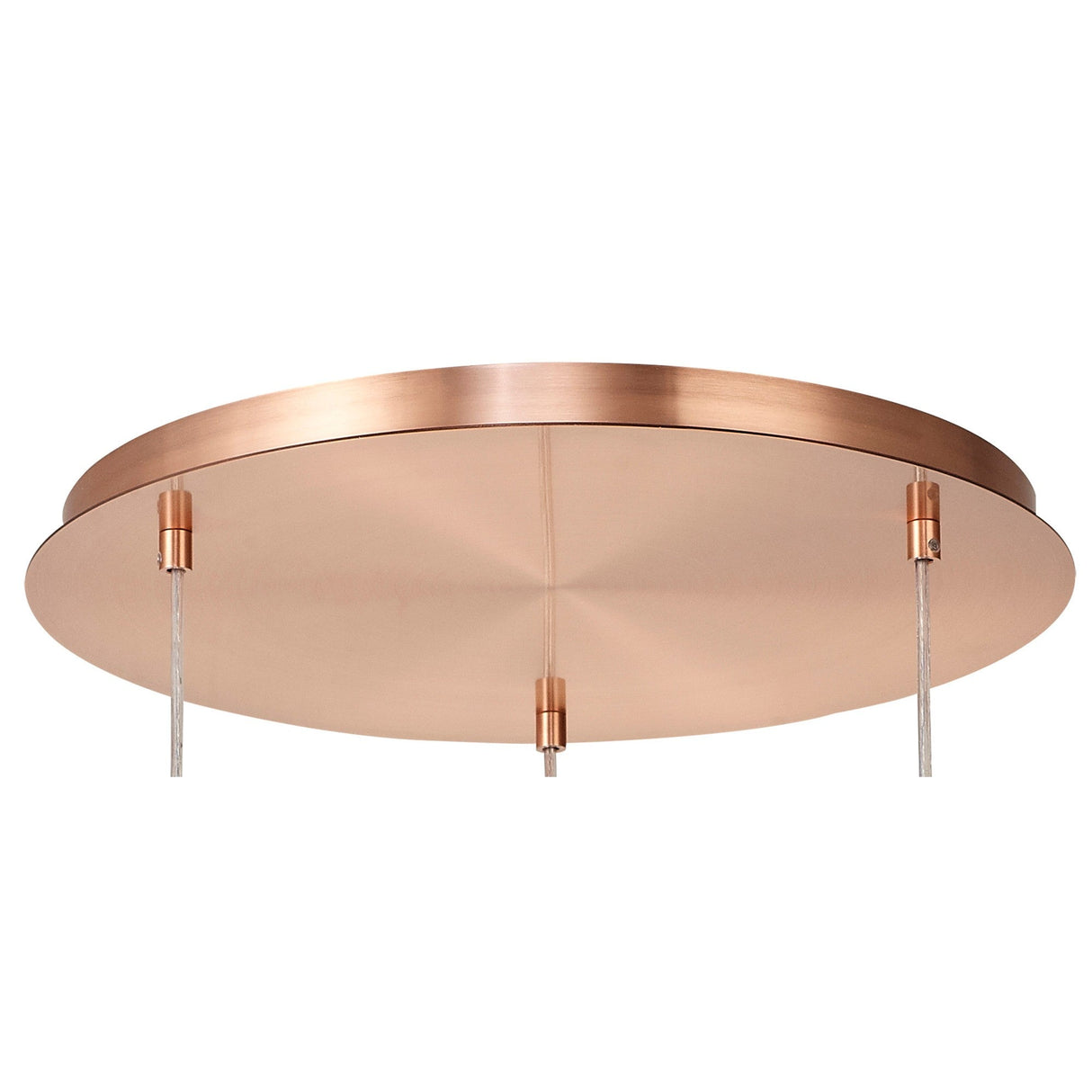 Andrea 3 Light Round Crystal Cluster Pendant Light - Satin Copper