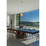 Andrea 19cm 1 Light Crystal Pendant Light - Satin Copper