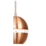 Andrea 3 Light Crystal Bar Pendant Light - Satin Copper