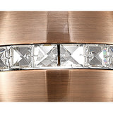 Andrea 3 Light Crystal Bar Pendant Light - Satin Copper