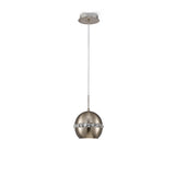Andrea 19cm 1 Light Crystal Pendant Light - Satin Nickel