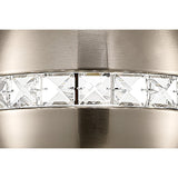Andrea 3 Light Crystal Bar Pendant Light - Satin Nickel