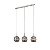 Andrea 3 Light Crystal Bar Pendant Light - Satin Nickel