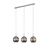 Andrea 3 Light Crystal Bar Pendant Light - Satin Nickel