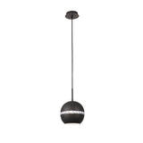 Andrea 19cm 1 Light Crystal Pendant Light - Graphite