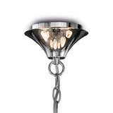Andrea 100cm 8 Light Chandelier - Polished Chrome With White Shades