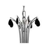 Andrea 100cm 8 Light Chandelier - Polished Chrome With White Shades