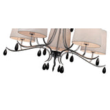 Andrea 81.5cm 5 Light Chandelier - Polished Chrome With  White Shades