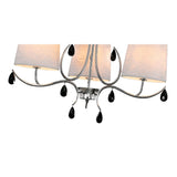 Andrea 67cm 5 Light Chandelier - Polished Chrome With White Shades