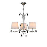 Andrea 67cm 5 Light Chandelier - Polished Chrome With White Shades