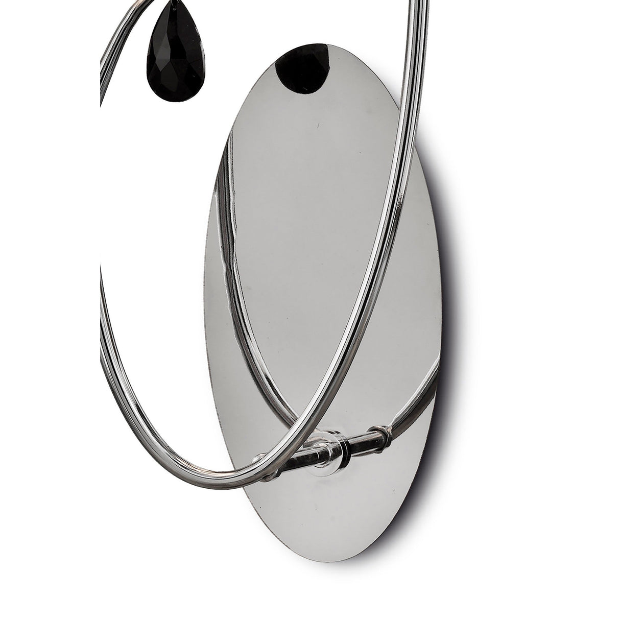 Andrea 2 Light Crystal Droplets Wall Light - Chrome With White Shade