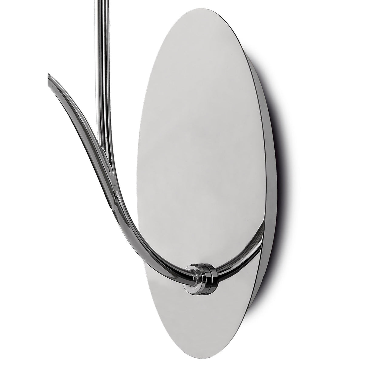 Andrea 1 Light Crystal Droplets Wall Light - Chrome With White Shade