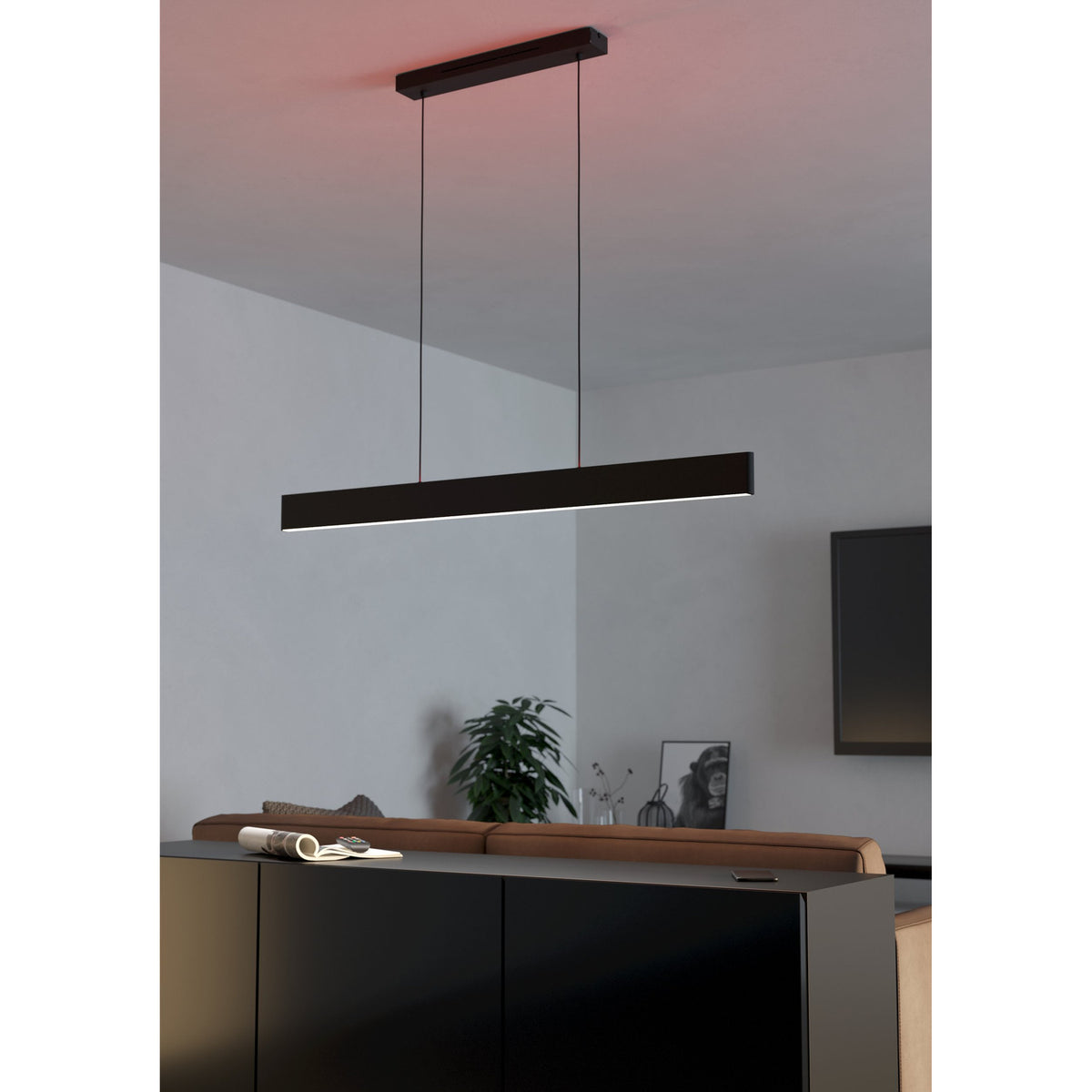 Andreas Smart Colour Changing Pendant Light - Black