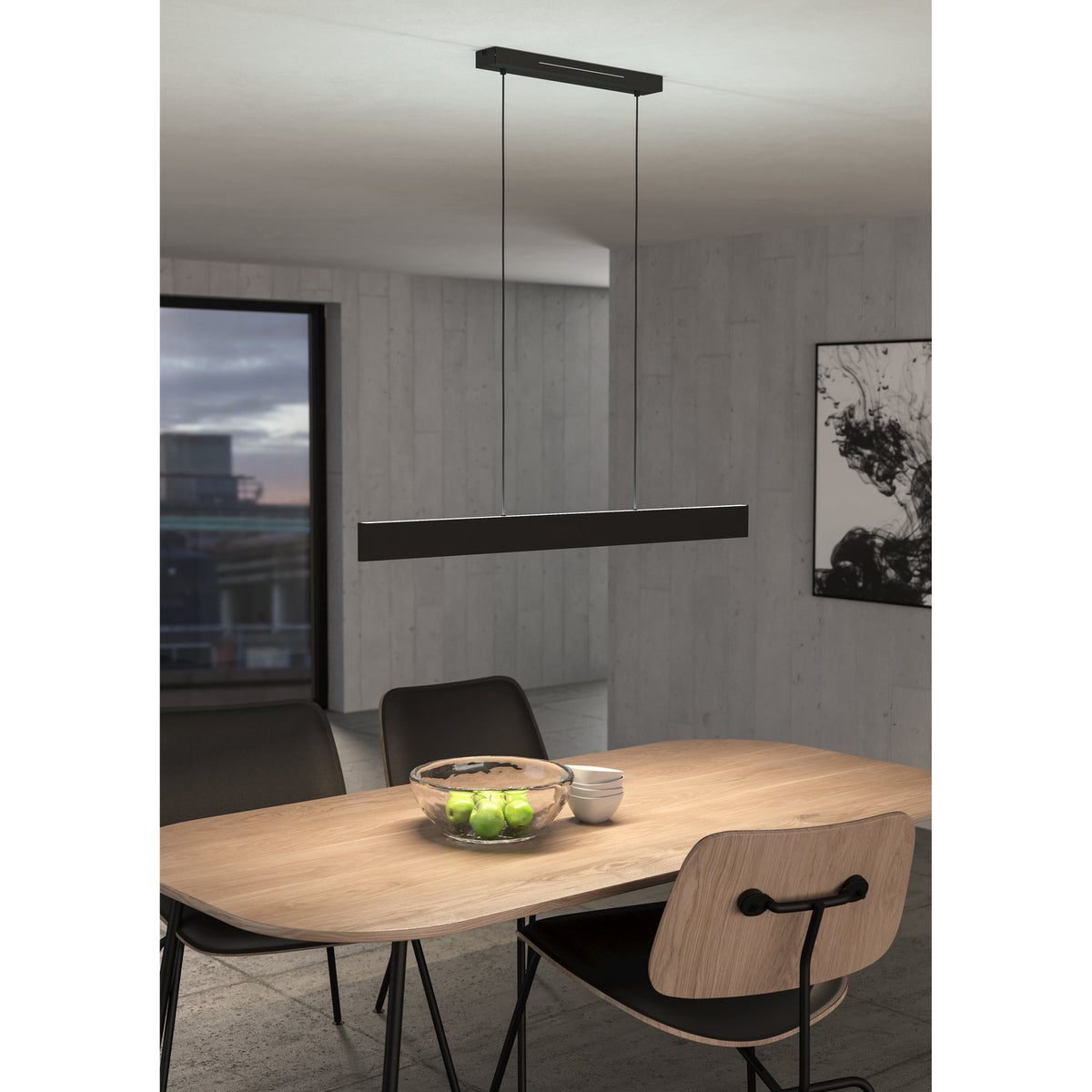 Andreas Smart Colour Changing Pendant Light - Black