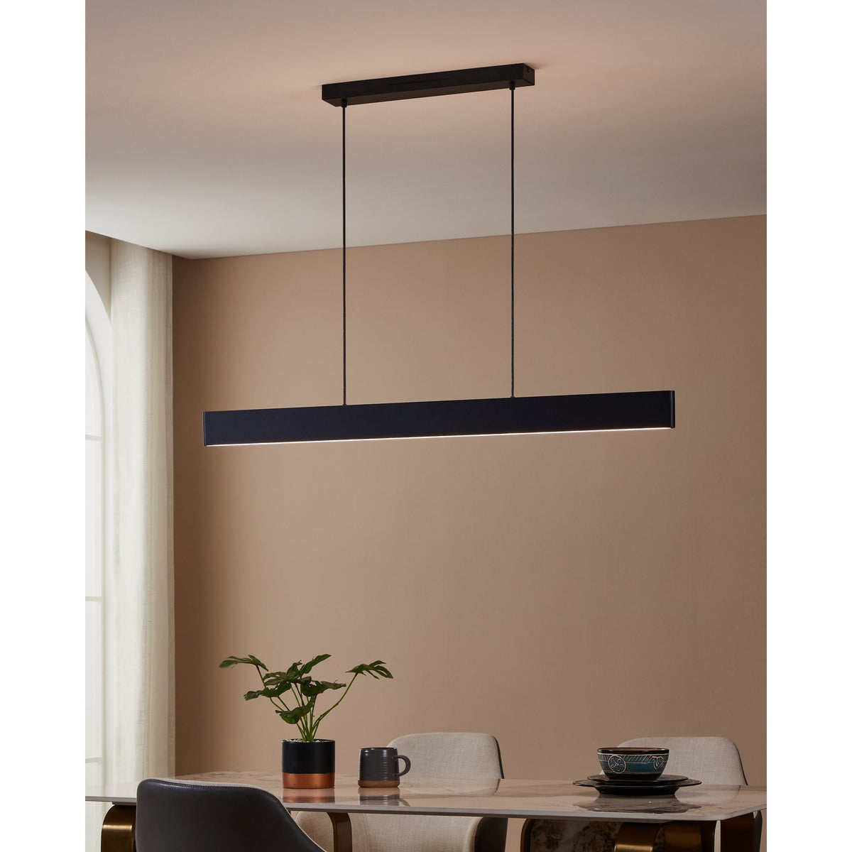 Andreas Smart Colour Changing Pendant Light - Black