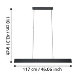 Andreas Smart Colour Changing Pendant Light - Black