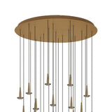 Andromeda 24 Light LED Glass Cluster Pendant Light - Light Gold (Frame Only)