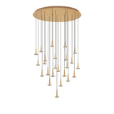 Andromeda 24 Light LED Glass Cluster Pendant Light - Light Gold (Frame Only)