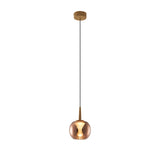 Andromeda LED Glass Pendant Light 5W 3000K - Gold & Copper & Frosted