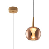 Andromeda LED Glass Pendant Light 5W 3000K - Gold & Copper & Frosted