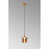 Andromeda LED Glass Pendant Light 5W 3000K - Gold & Copper & Frosted