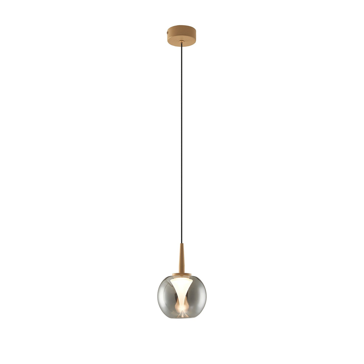Andromeda LED Glass Pendant Light 5W 3000K - Gold & Chrome & Frosted