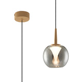 Andromeda LED Glass Pendant Light 5W 3000K - Gold & Chrome & Frosted