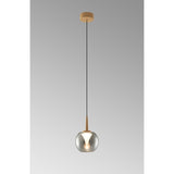 Andromeda LED Glass Pendant Light 5W 3000K - Gold & Chrome & Frosted