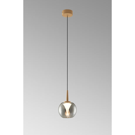 Andromeda LED Glass Pendant Light 5W 3000K - Gold & Chrome & Frosted