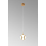 Andromeda LED Glass Pendant Light 5W 3000K - Gold & Frosted
