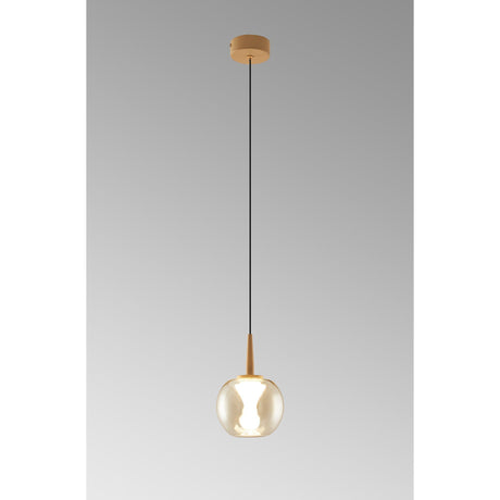 Andromeda LED Glass Pendant Light 5W 3000K - Gold & Frosted
