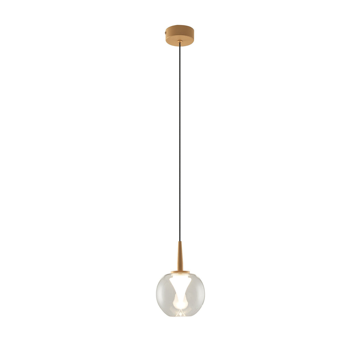 Andromeda LED Glass Pendant Light 5W 3000K - Gold & Frosted