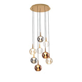 Andromeda 8 Light LED Glass Cluster Pendant Light 40W 3000K -Multicoloured