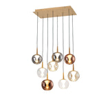 Andromeda 8 Light LED Crystal Bar Pendant Light - Multicoloured